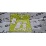 (NO VAT) 20 X BRAND NEW RUSELL ATHLETIC LIME PUNCH T SHIRTS AGE 9-10 INSL