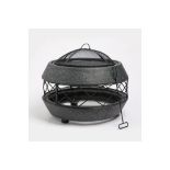 Brand New Black Faux Concrete Mgo Fire Pit - Vonhaus - Outdoor Heating - Firepits 2500563 rrp £189