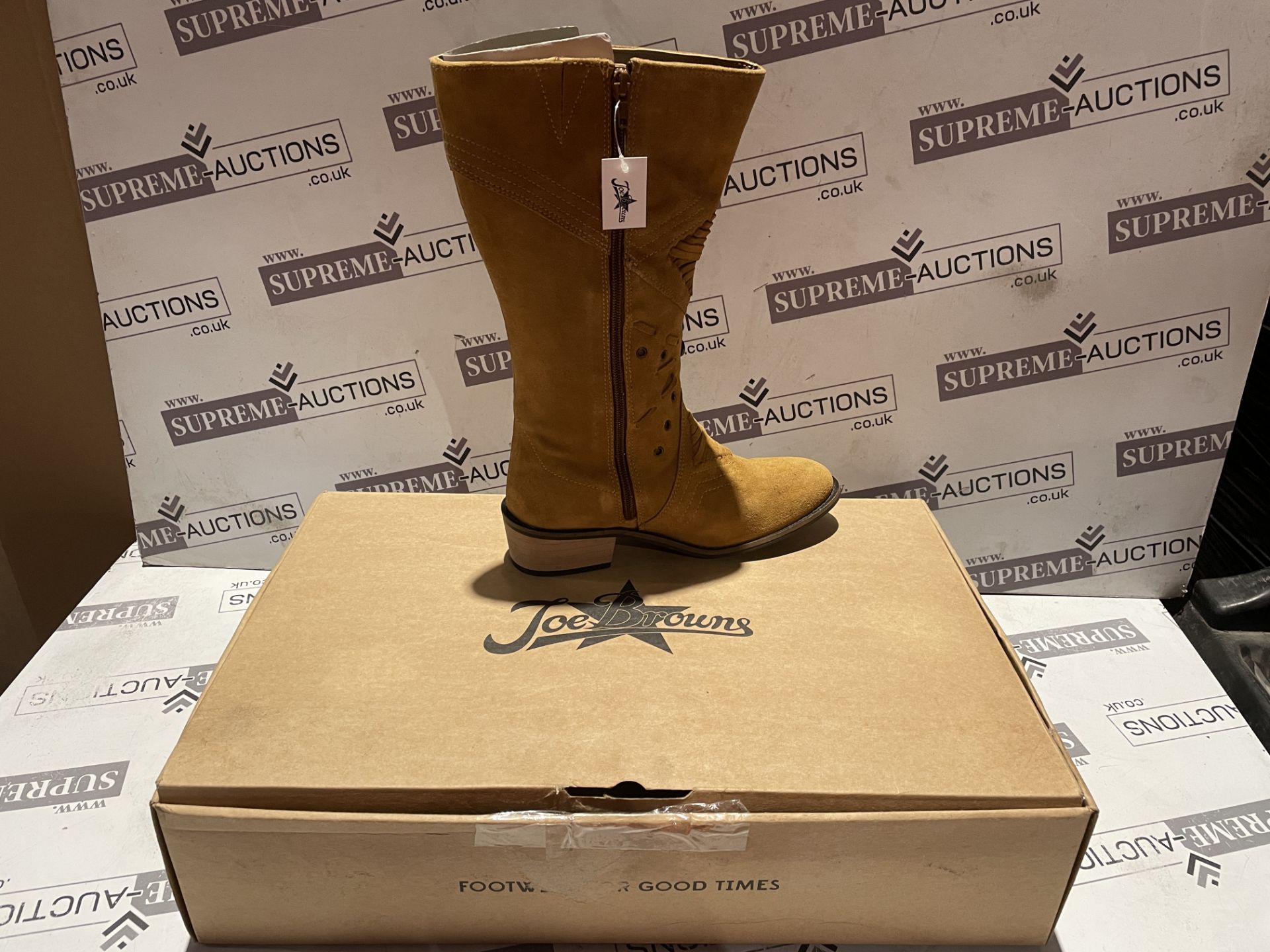 5 X BRAND NEW PAIRS OF JOE BROWNS TAN FASHION BOOTS SIZE 4 R15-3 - Image 2 of 2