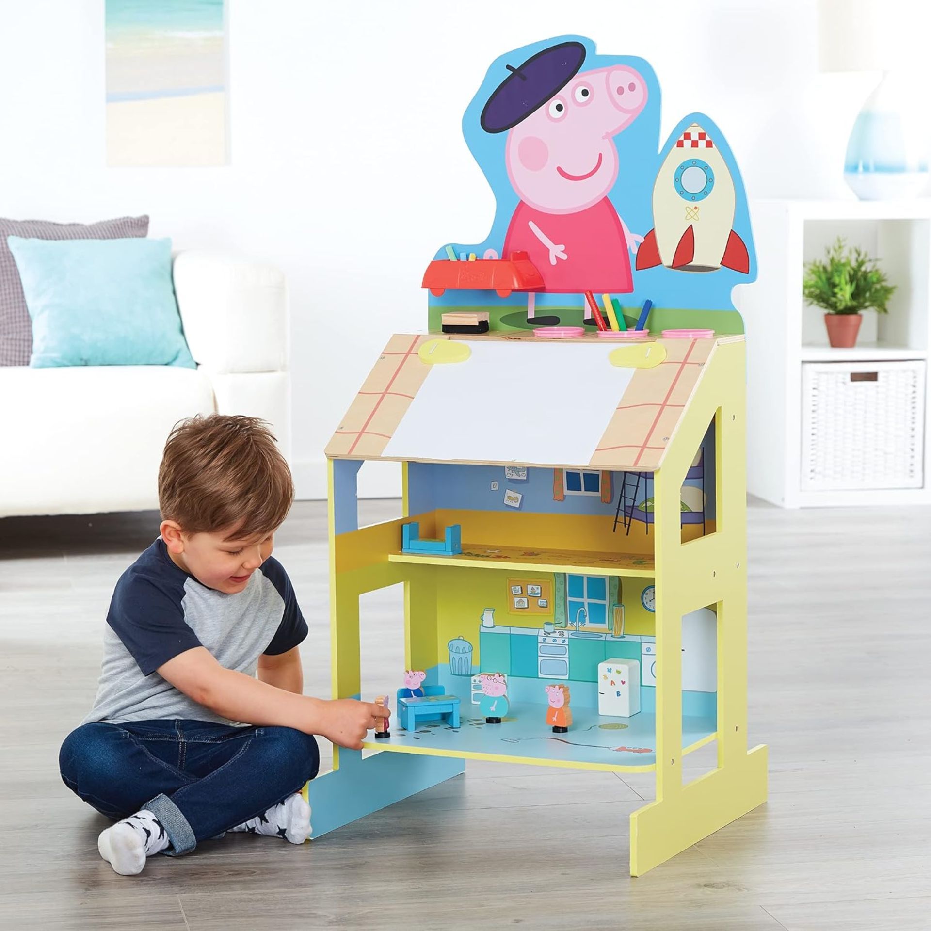 2x NEW & BOXED Peppa Pig Play & Draw Wooden Easel. RRP £69.99 EACH. Peppa's Wooden Play Easel is a - Image 4 of 4