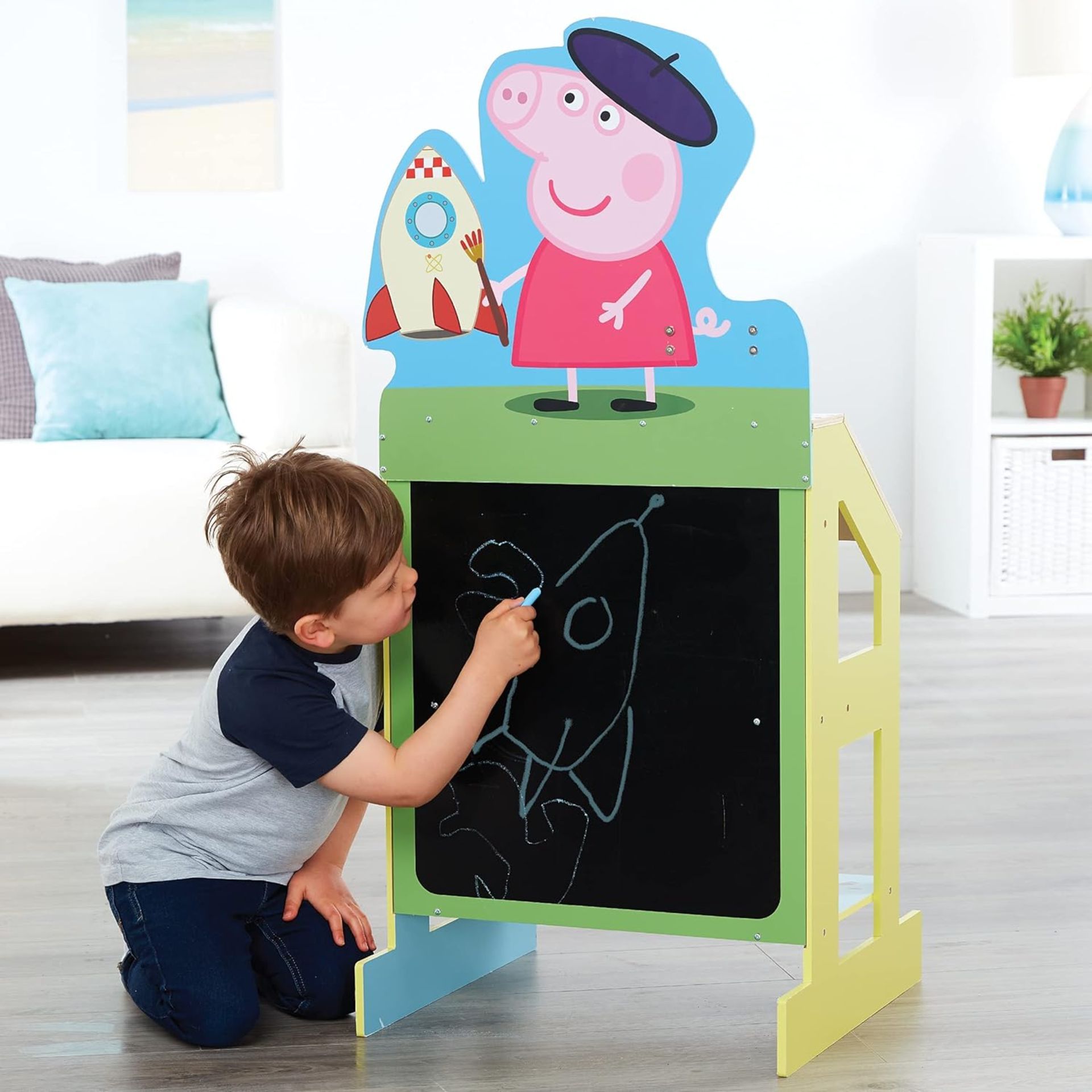 2x NEW & BOXED Peppa Pig Play & Draw Wooden Easel. RRP £69.99 EACH. Peppa's Wooden Play Easel is a - Image 3 of 4