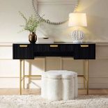 Richmond Ridged Dressing Table, Matte Black. - ER23. RRP £239.99. Thanks to its clean-lined