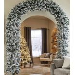 Aspen Flocked Christmas Tree Arch - 8ft (LOCATION H/S 2.7.1)