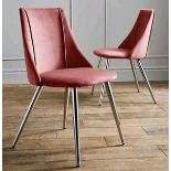 Anais Velvet Pair of Dining Chairs RRP £139.40 (LOCATION H/S 2.7.2)