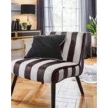 Joanna Hope Eliza Black and White Striped Accent Chair RRP £199.00 (LOCATION H/S 2.7.2)