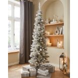 6 ft. Grey Glitter Tipped Slim Christmas Tree (LOCATION H/S 2.7.1)