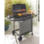 4 Burner Gas BBQ with Cover & Side Burner RRP £199.99 (LOCATION H/S 2.7.1)