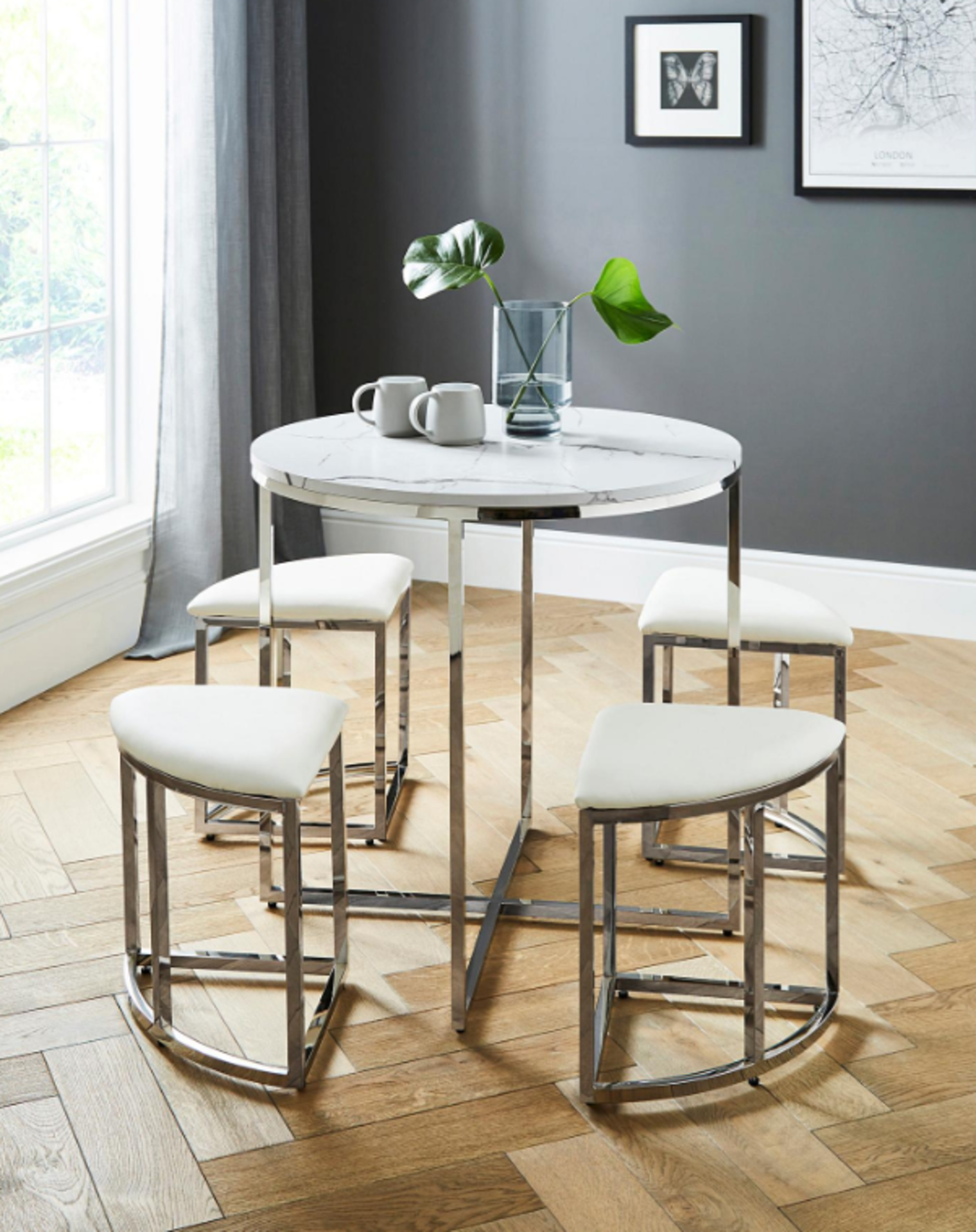 New & Boxed Milan Hideaway Space Saving Dining Sets. RRP £399 each. If you’re looking for a dining