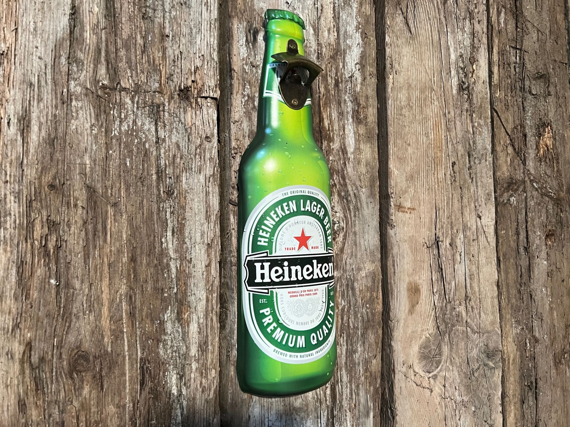 LARGE HEINEKEN BOTTLE OPENER/WALL SIGN (45CM)