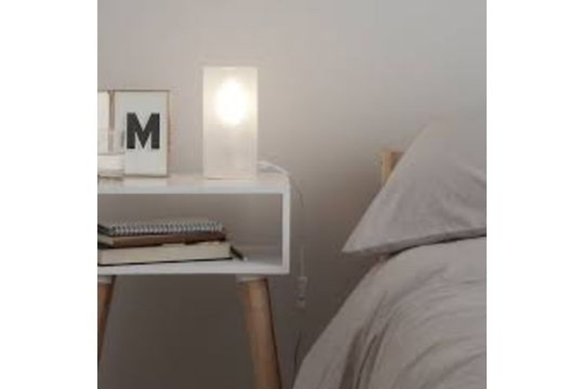 GoodHome Singou White Table light. - ER41.