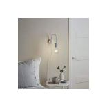 GoodHome Ghlin Matt White Plug-in Wall light. - ER41.