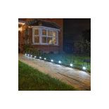 Smart Solar Multispot Black Solar-powered LED Outdoor Ground light, Set of 10 - ER41