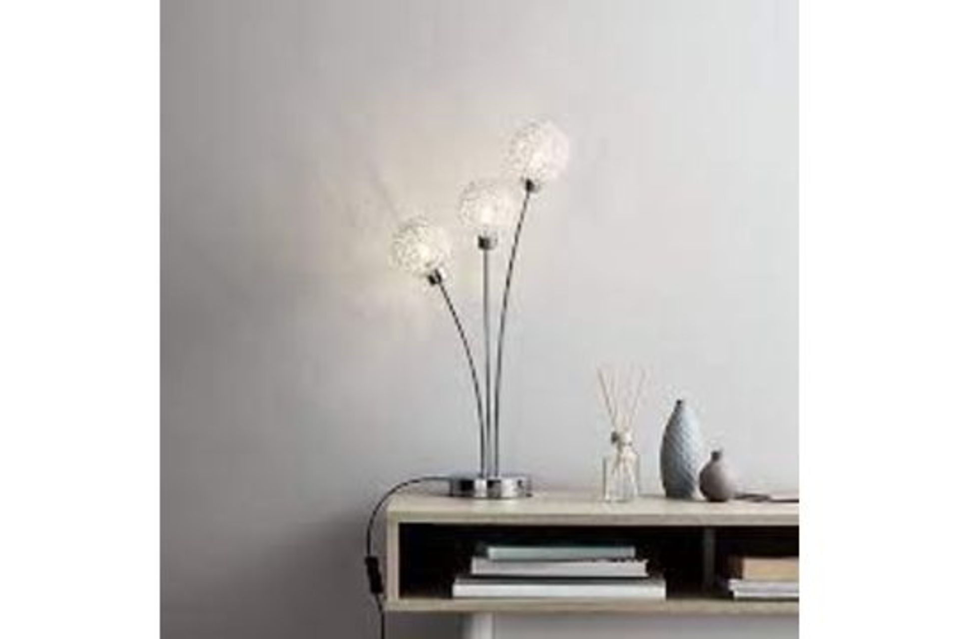 GoodHome Phaidros Chrome effect Table light. - ER41.