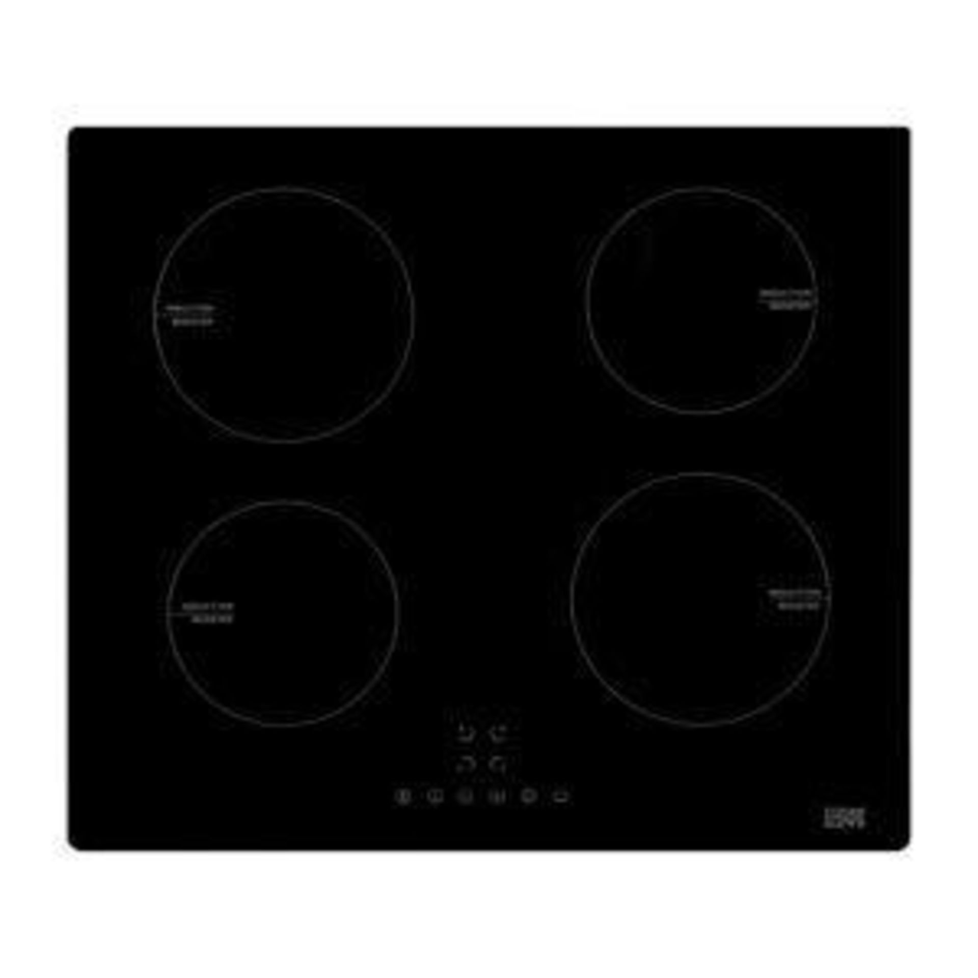 Cooke &amp; Lewis Clind60 4 Zone Black Glass Induction Hob, (W)590mm (ER52)