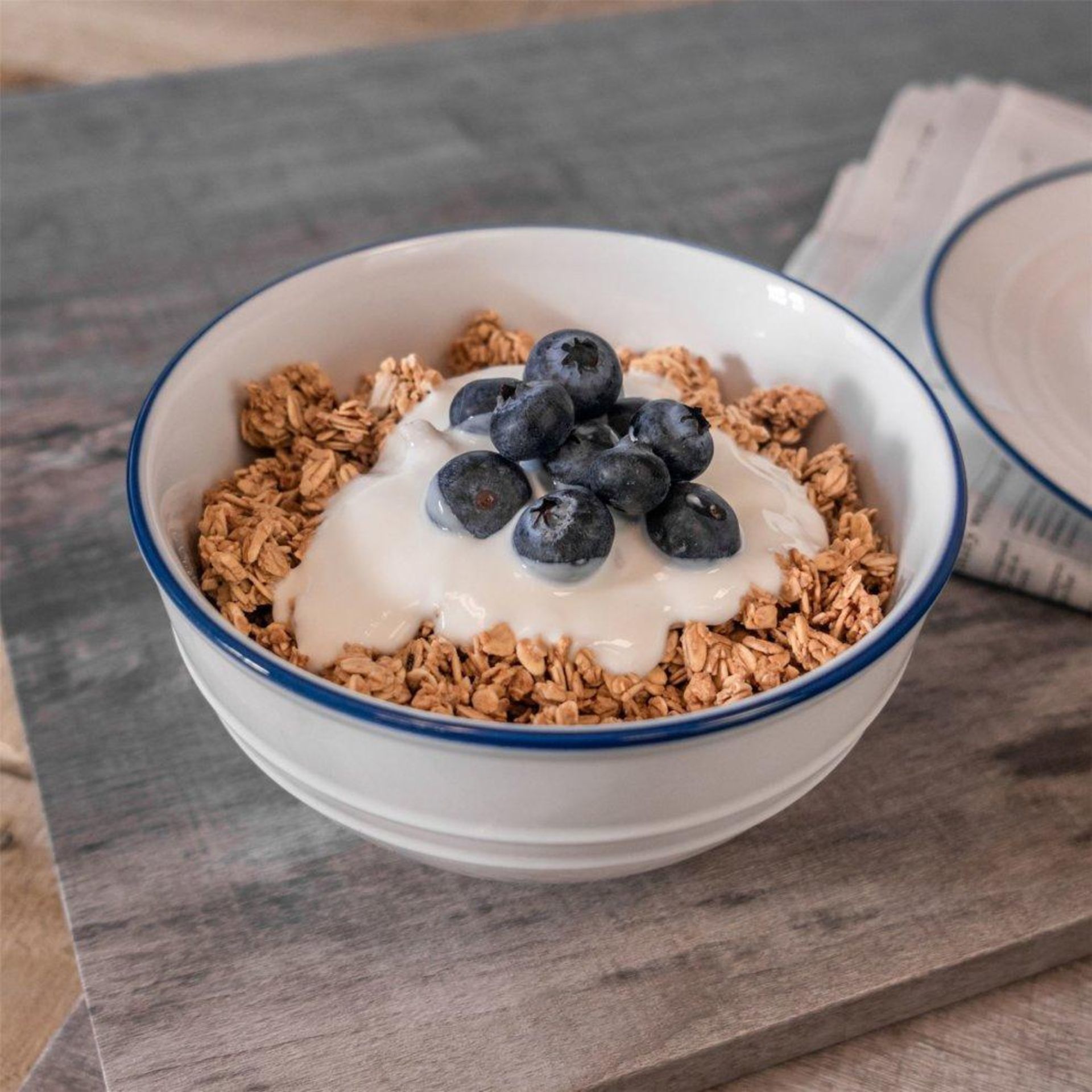 White Farmhouse Cereal Bowls 15cm Pack of 6 (ER44) - Image 3 of 5