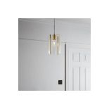 GoodHome Saiphi Gold effect Pendant ceiling light, (Dia)185mm. - ER41.