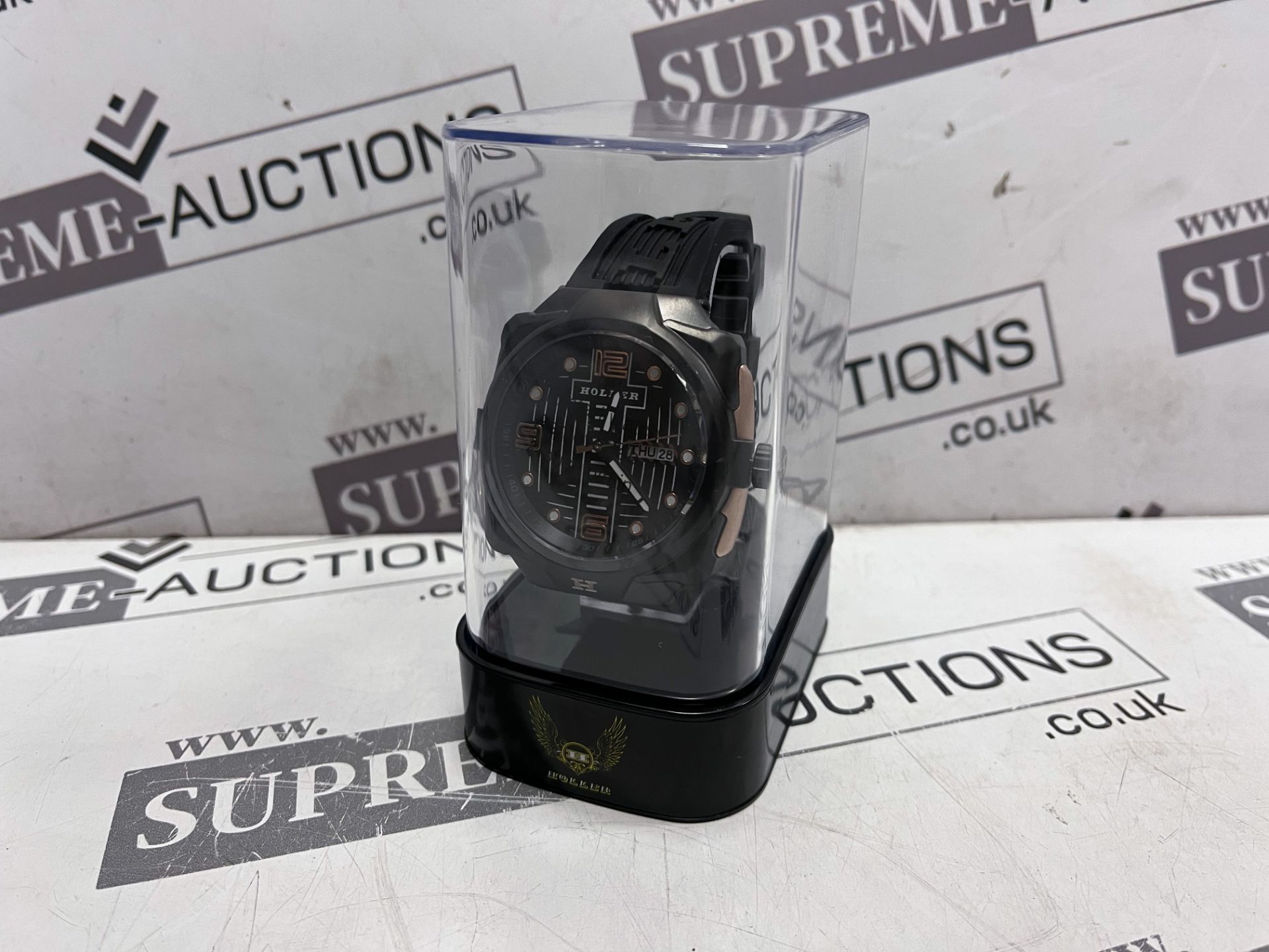 BRAND NEW HOLLER IMPACT BLACK AND HIGHLIGHTS GENTS FASHION WATCH RRP £229 OFC