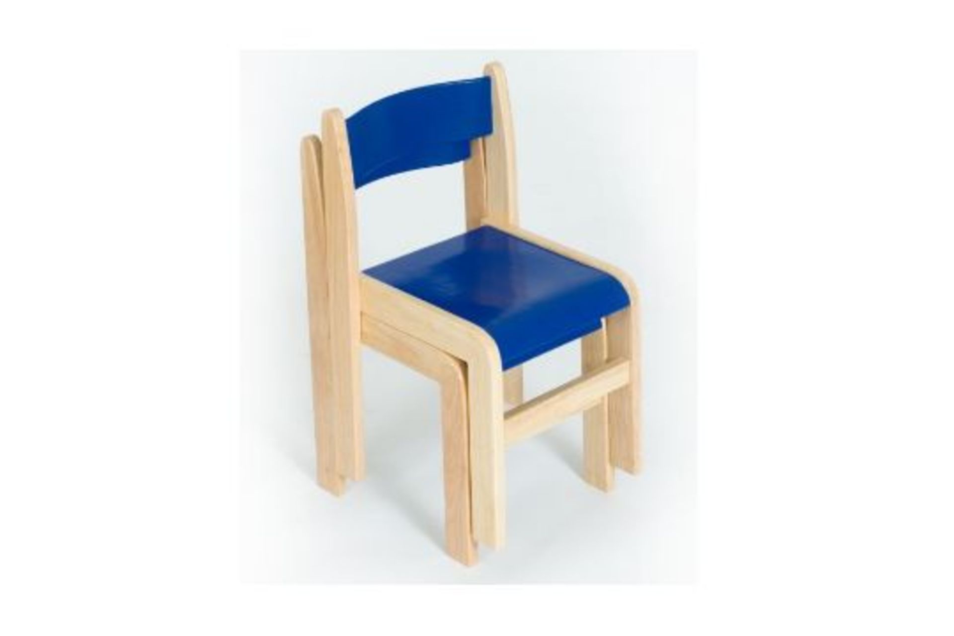 3 x Sets of 2 Tuf Class Wooden Chair Blue. RRP £175 per set, total RRP £525. FN0003-2 : Size 2 :