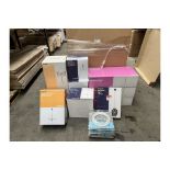 PALLET TO CONTAIN 3 X COLOURS HAILEY LED STRIPLIGHT KIT 5M, 6 X GOODHOME YARRA PENDANT LIGHT, 8 X