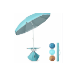 2m Patio Beach Sunshade Umbrella w/Table Sandbag Portable Tilt Outdoor. - PW. Our beach umbrella