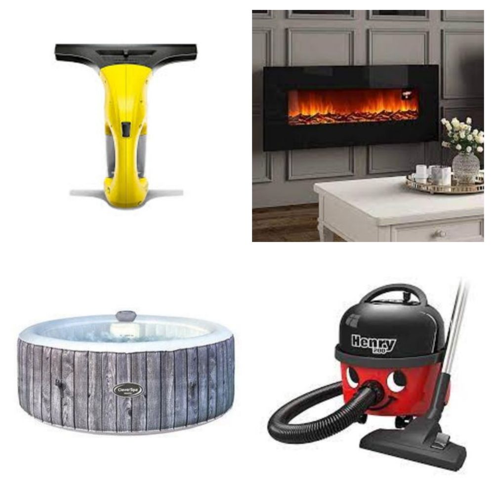 Karcher Pressure Washers, Mira Showers, Luxury Lighting & Furniture, Hot Tubs, Ring Floodlights, Power Tools, Extension Reels, Homewares & More!