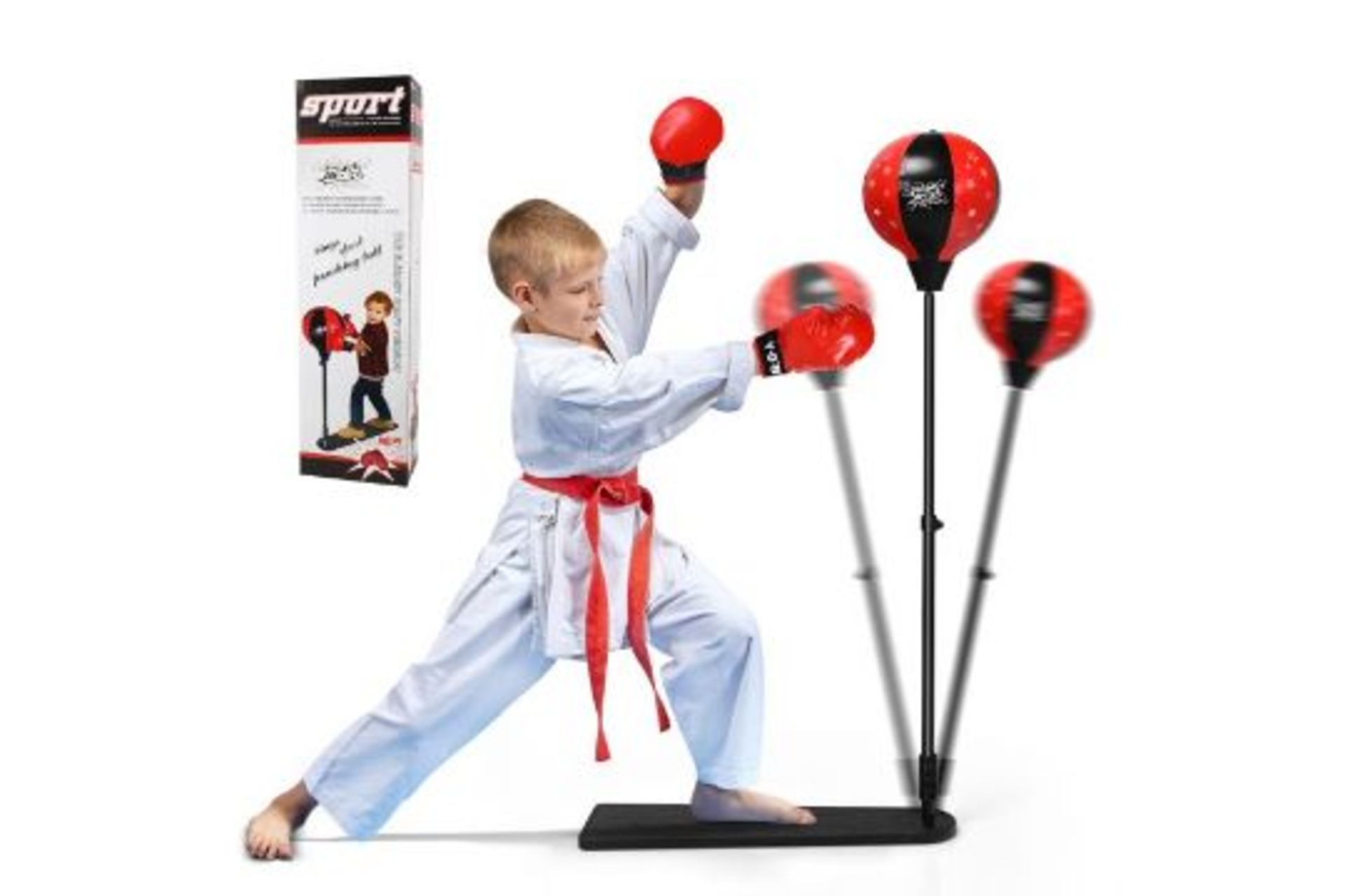 Freestanding Height Adjustable Kids Punching Bag with Stand and Air Pump. - R13.8. This punching bag