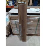 PALLET TO CONTAIN 12 X PACKS OF PADIHAM DARK OAK EFFECT LAMINATE FLOORING. EACH PACK CONTAINS 1.