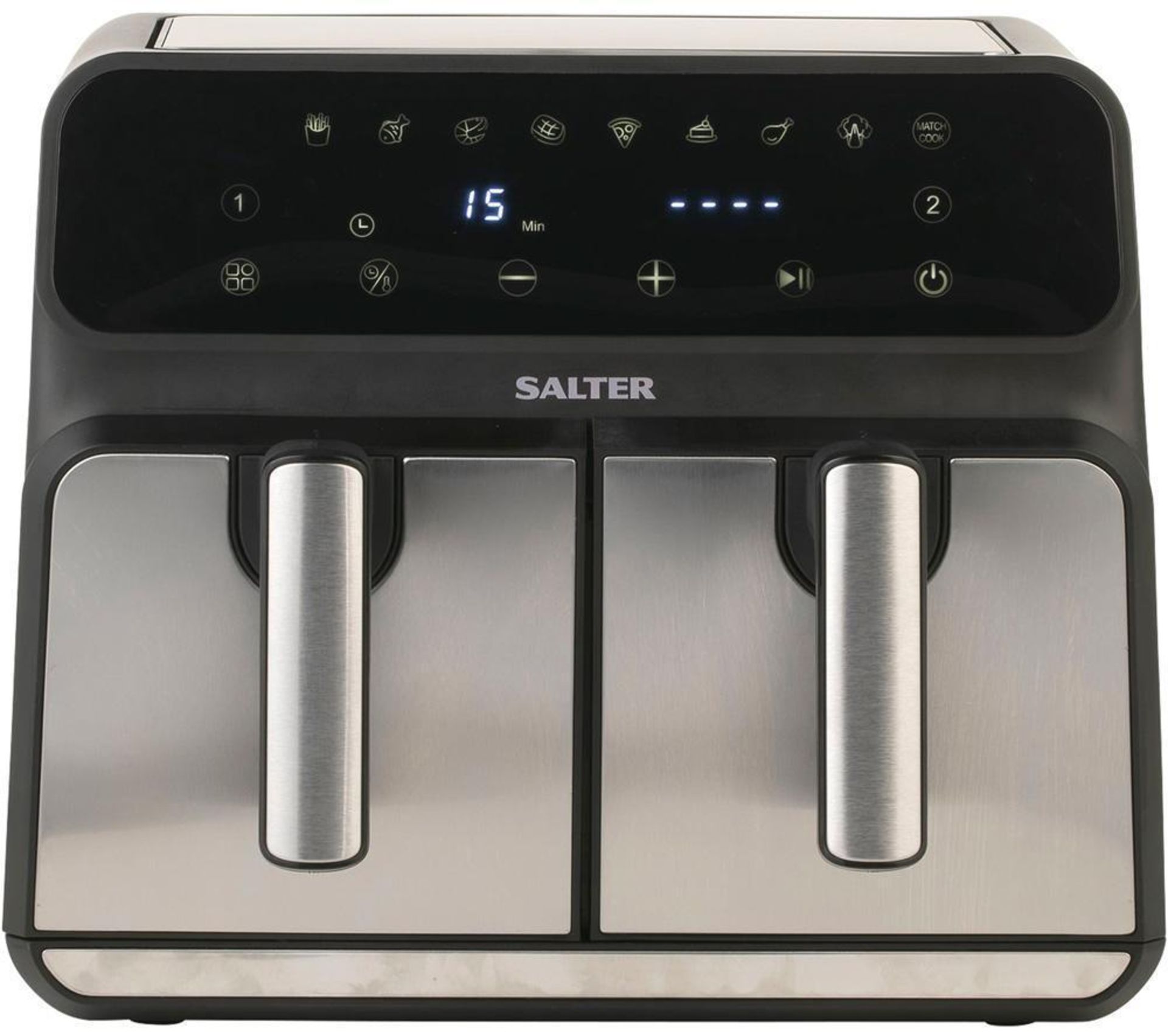 Salter Professional 8 Litre Dual Digital Air Fryer - Black - ER45