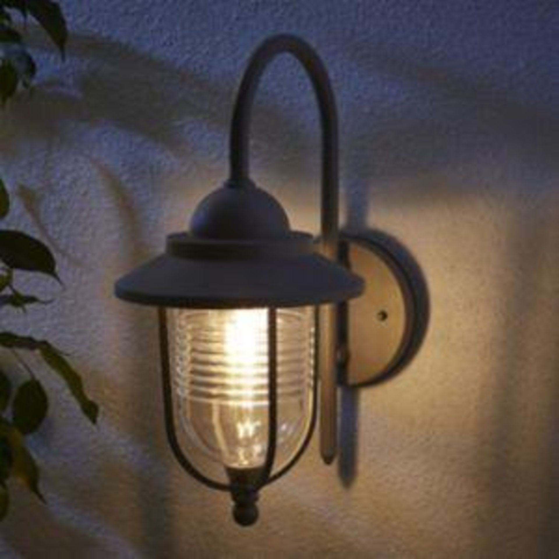 Zinc Dublin Fixed Matt Grey Mains-Powered Outdoor on/off Wall Light (Dia)18Cm - ER40