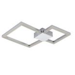 GoodHome Aviles Chrome Effect 2 Lamp Bathroom Ceiling Light - ER45