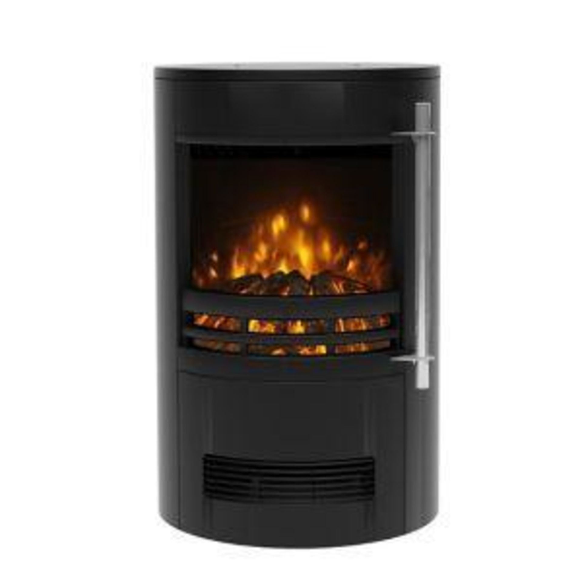 Be Modern Orba Modern 2Kw Matt Black Cast Iron Effect Electric Stove - ER45