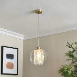 Harbour Studio Mallorie Gold Light pendant, (Dia)250mm - ER45