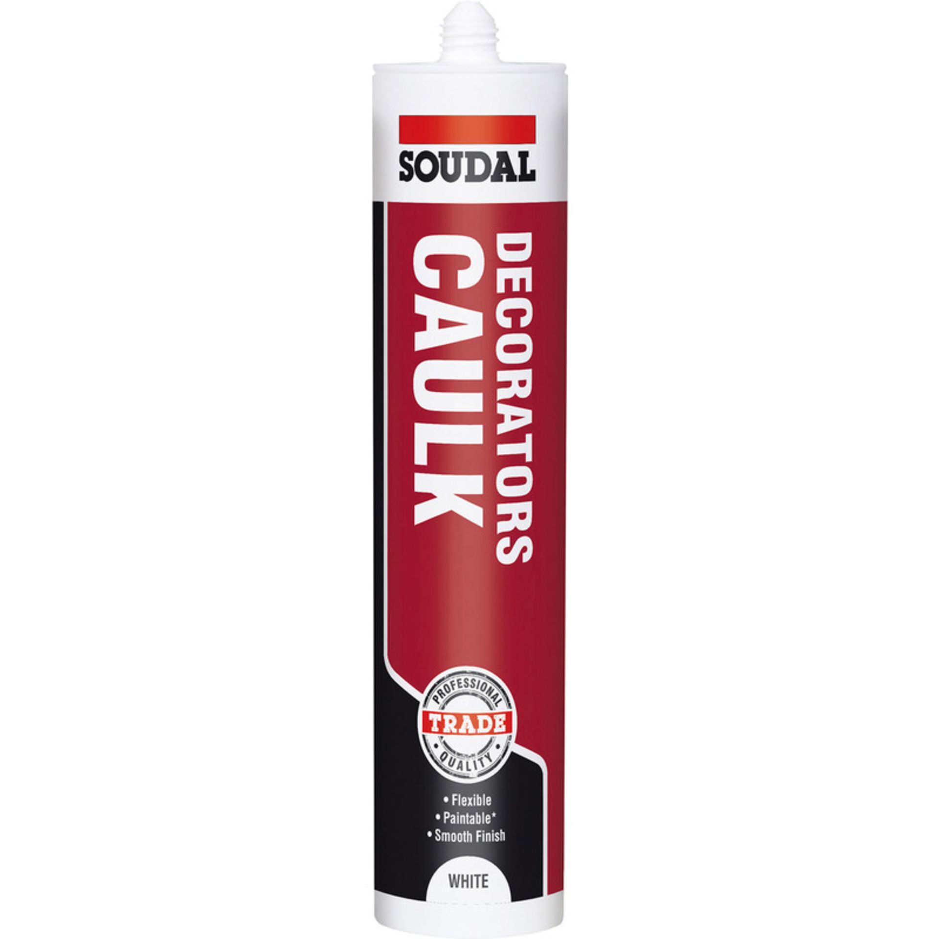 TRADE LOT 60 x Soudal White Decorators Caulk 290ml. White decorators caulk from Soudal has been