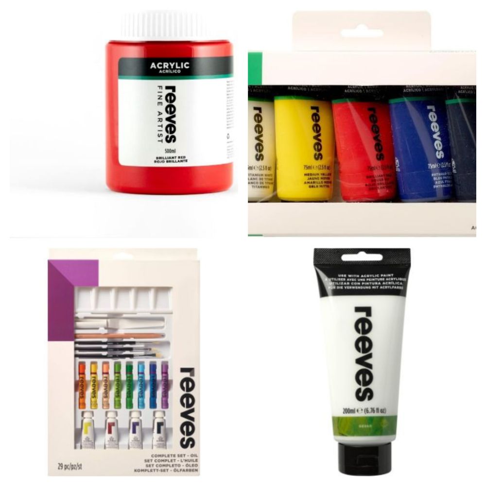 PALLET AND TRADE LOTS OF BRAND NEW REEVES CRAFT KITS INCLUDING PAINTS, PASTELS, PENCILS, SKETCHBOOKS AND MORE