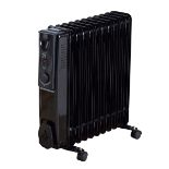 Neo Direct Neo 11 Fin 2.5kW Electric Oil Filled Radiator - Black - ER47. 11 Fin Black Electric Oil