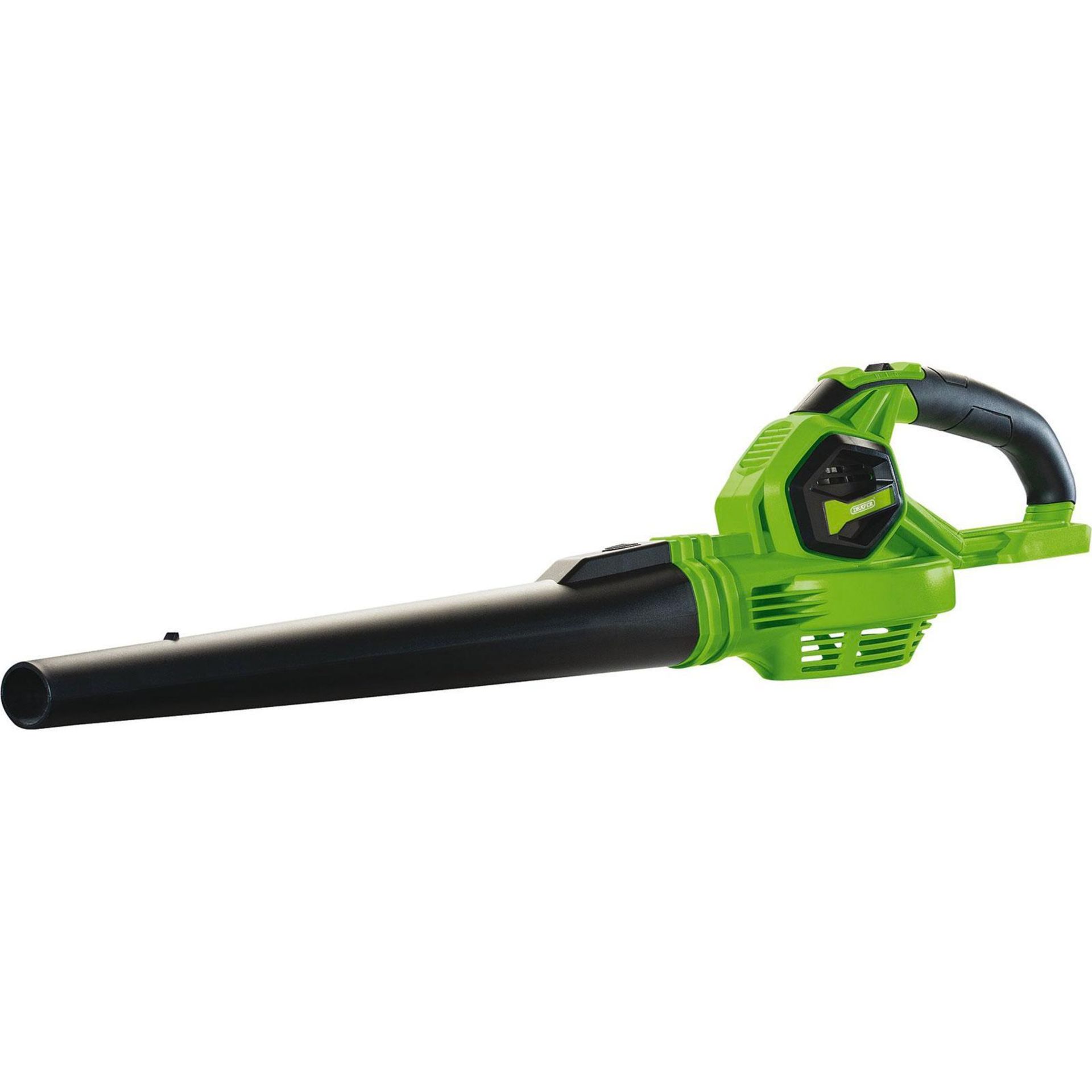 Draper D20GLB 20v Cordless Leaf Blower - ER47. Features: 2 speed 110 and 210km/h, Extends to
