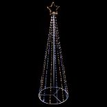 8ft (2.5m) Premier Christmas Outdoor Black Pin Wire LED Pyramid - ER46. 2.5m Pyramid Tree