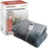 Schallen Grey Soft Heated Warm Throw Over Blanket With Timer And 10 Heat Settings 120x160cm - ER46.