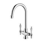 Cooke & Lewis Apsley Chrome Effect Kitchen Twin Lever Tap - ER47. Cooke & Lewis Apsley Chrome effect