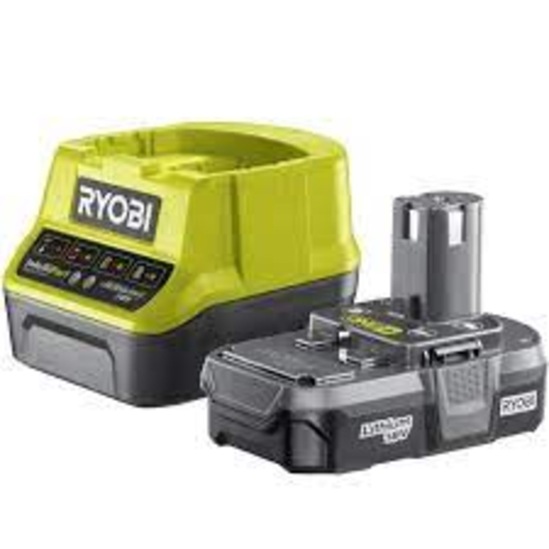 Ryobi RC18120-120 ONE+ 18v Cordless Fast Battery Charger and Li-ion Battery 2ah - ER47. 2.0ah