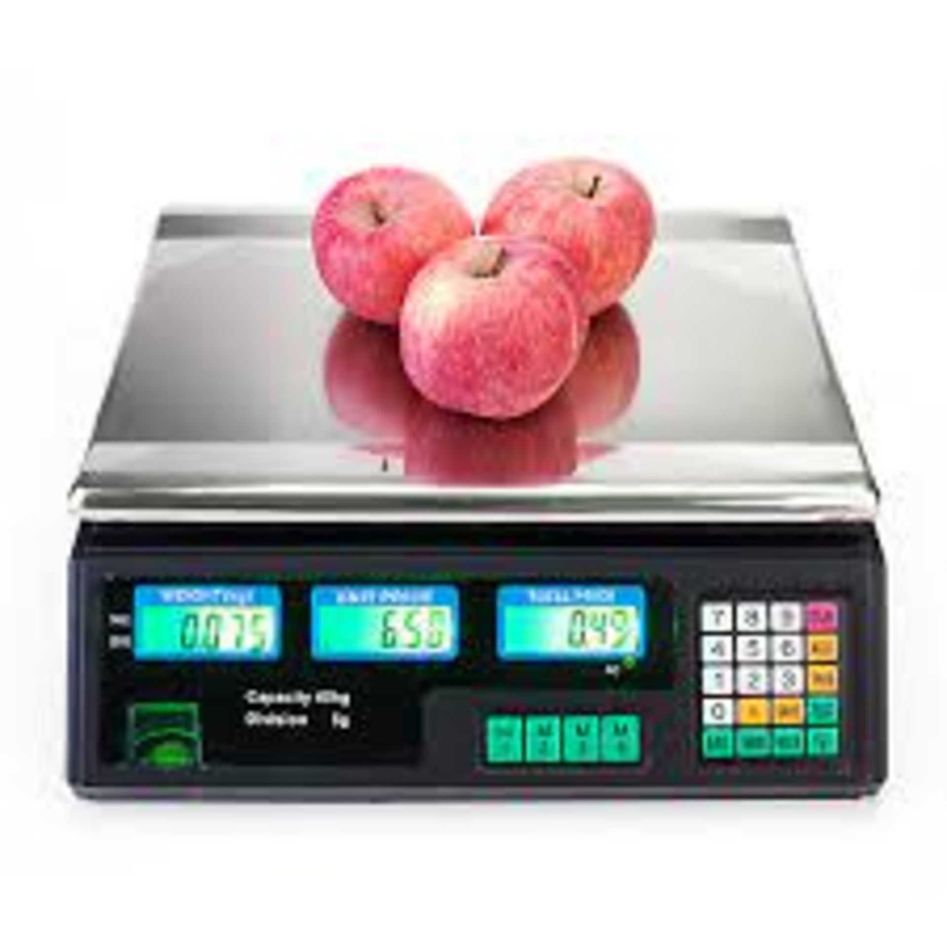 40kg Digital Food Price Scales - Silver & Black - ER46.