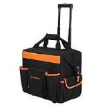 MAGNUSSON TOOL BAG WITH WHEELS 18" - ER47. Heavy duty, water-resistant fabric tool bag on wheels.