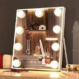 Manocorro Hollywood Vanity Mirror with Lights, Hollywood Makeup Mirror with 9 LED Bulbs, Vanity