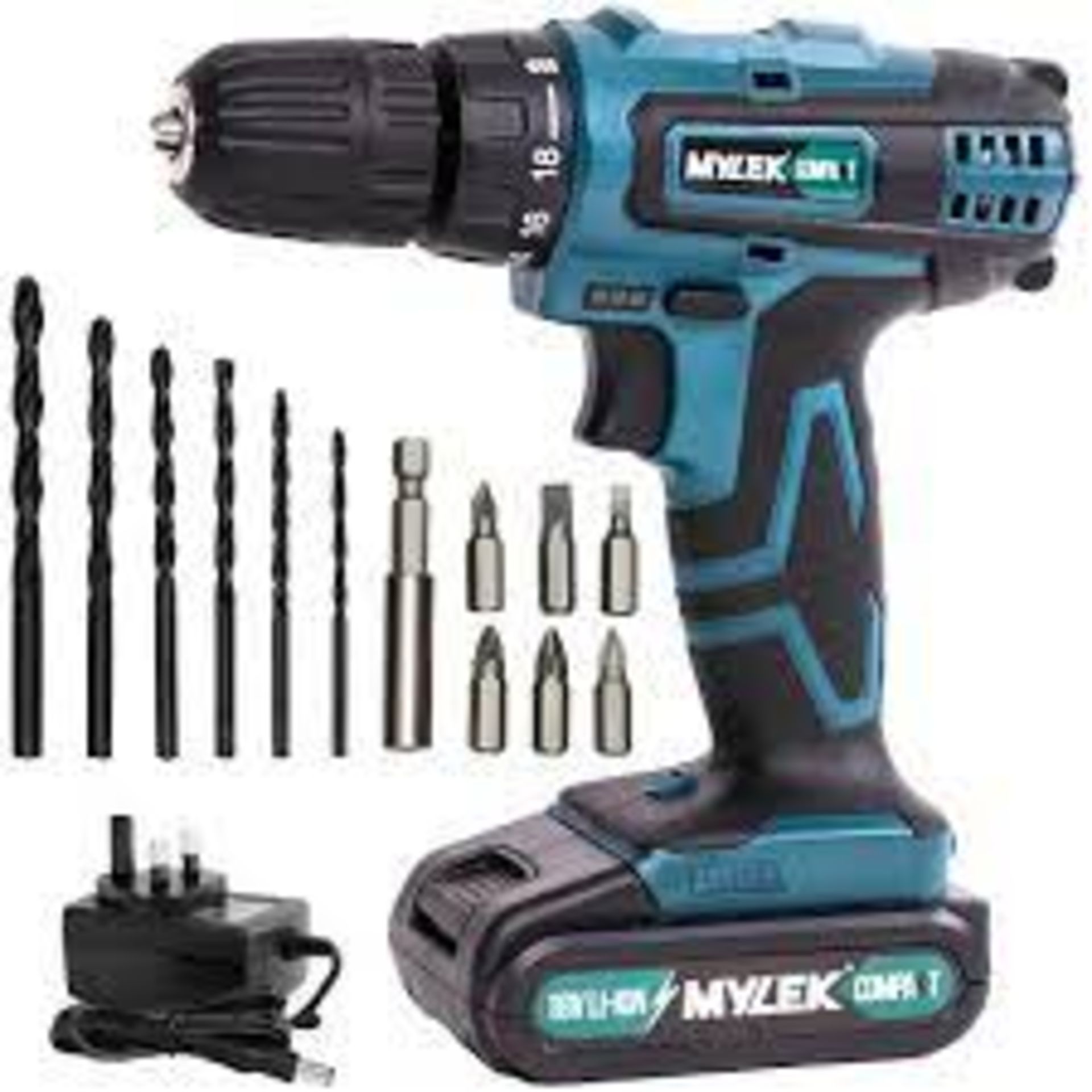 MYLEK LI-ION 18V Cordless Drill. - ER46. A lightweight but powerful cordless drill for a range of