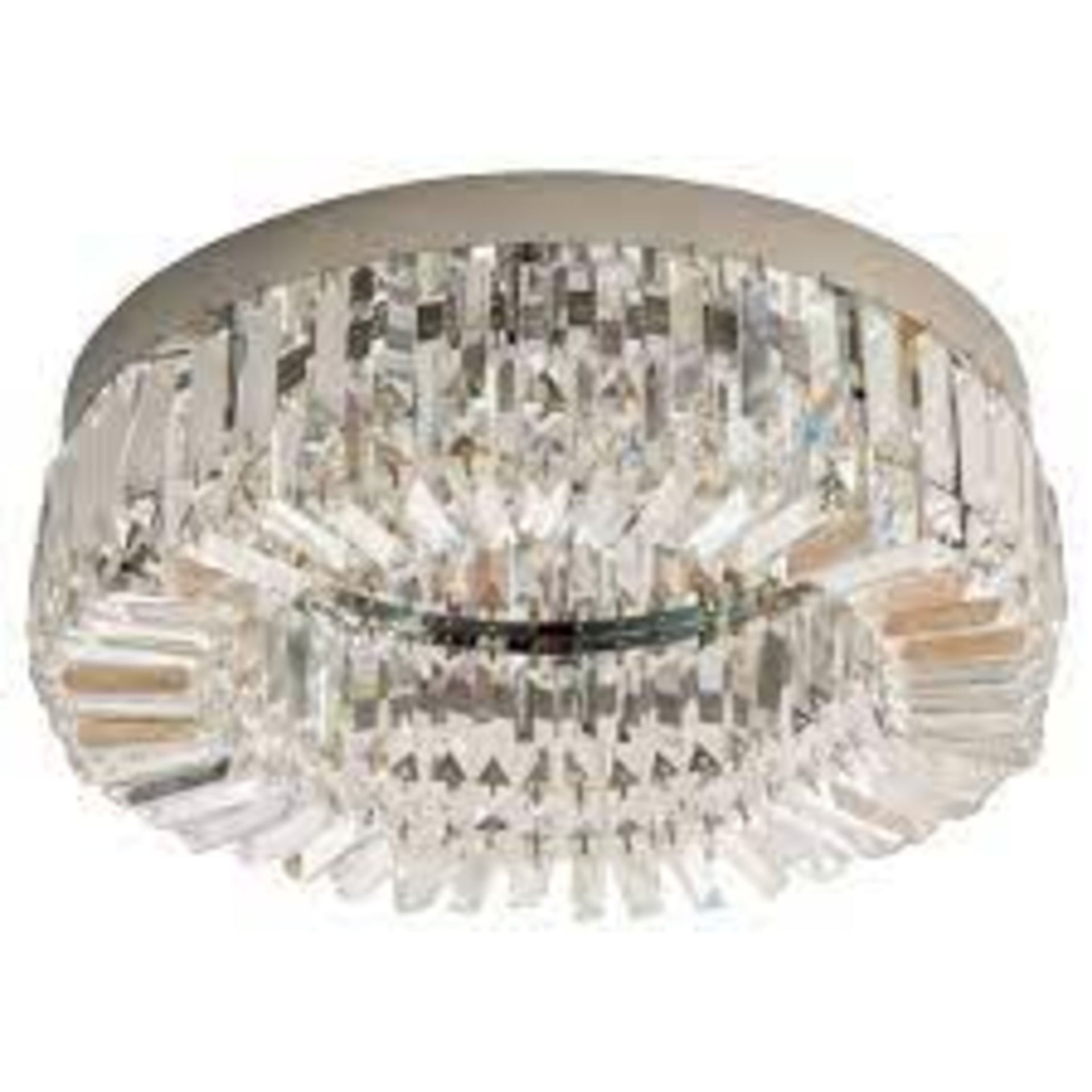 HOMCOM Modern Chandeliers Stainless Steel Pendant Lights with Crystal Decorations for Living