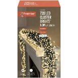 Premier Decorations 720 Multi Action LED Clusters Timer Warm White - ER47. This set of