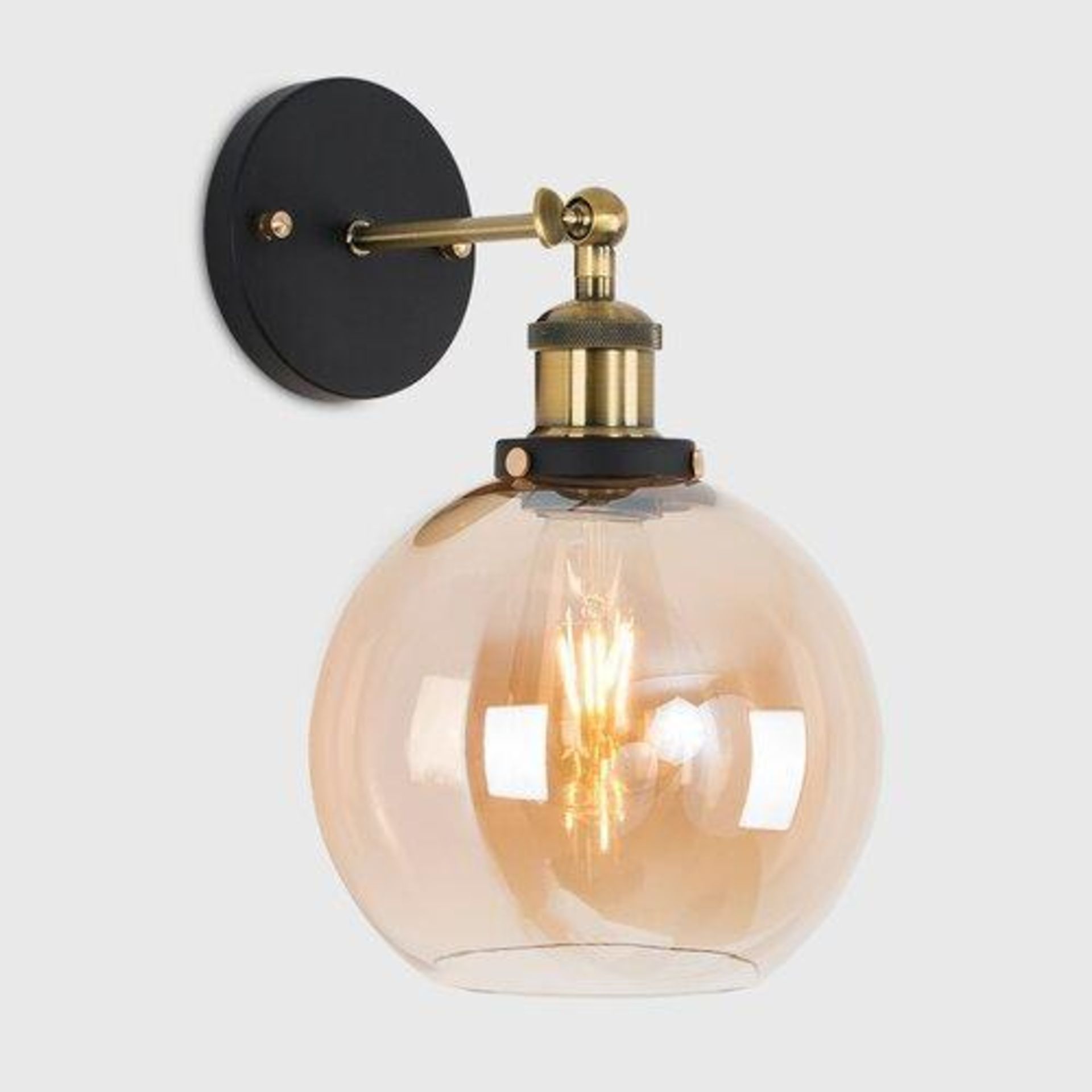 Sheridan Brass Indoor Wall Light - ER46. Vintage and industrial style wall light fitting in a