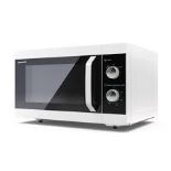 Sharp YC-MS31U 23L 900W Microwave with 5 Power Levels, Defrost Function - White - ER47.