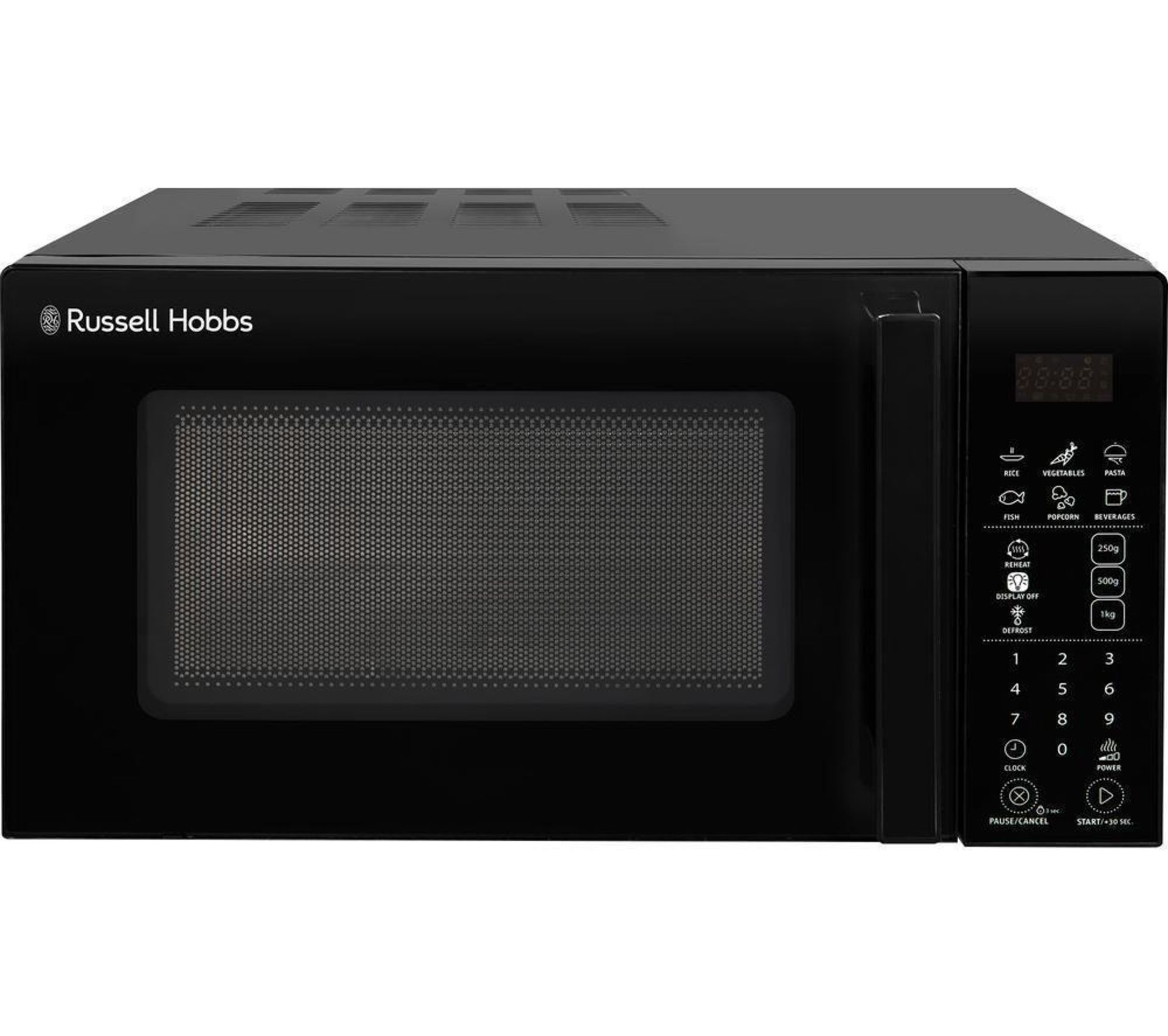 Russell Hobbs RHMT2004B 800W 20L Touch Control Digital Microwave - Black - ER47. Designed with style