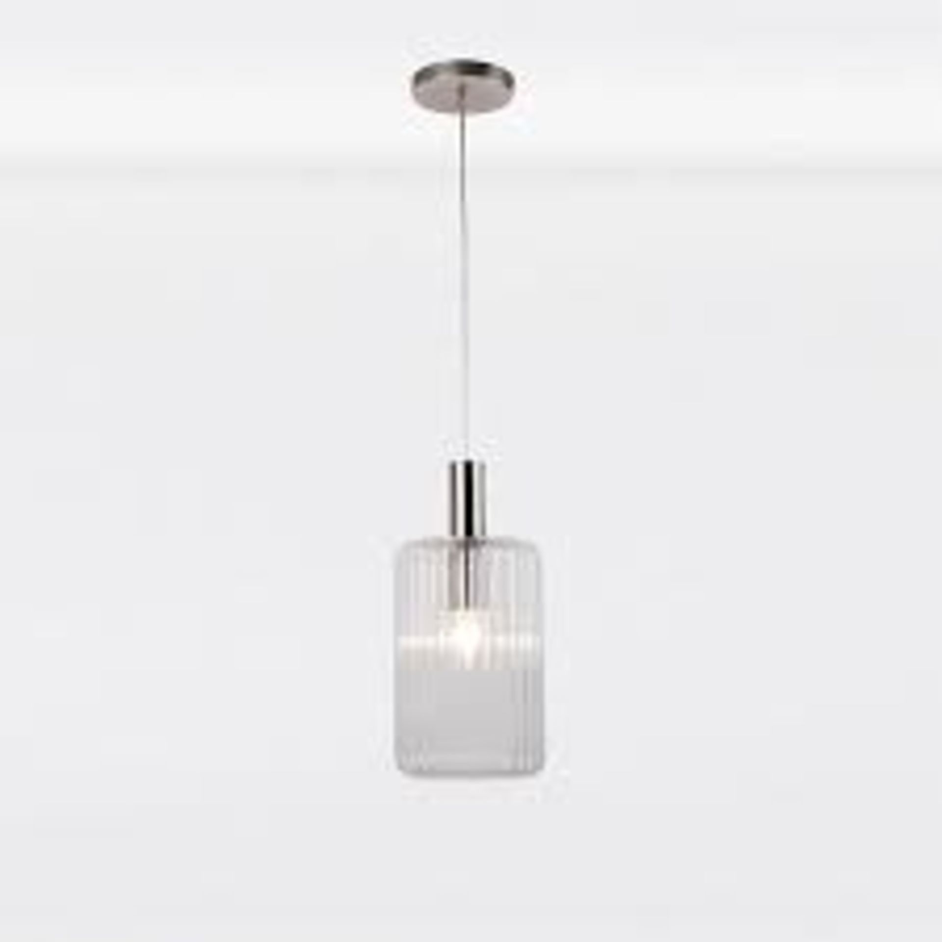 First Choice Lighting Walpole Chrome Clear Glass Ceiling Pendant Light. - ER47.